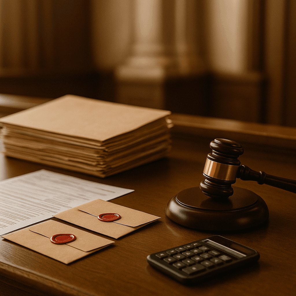 Elegant courthouse interior representing legal court approval for probate funding.