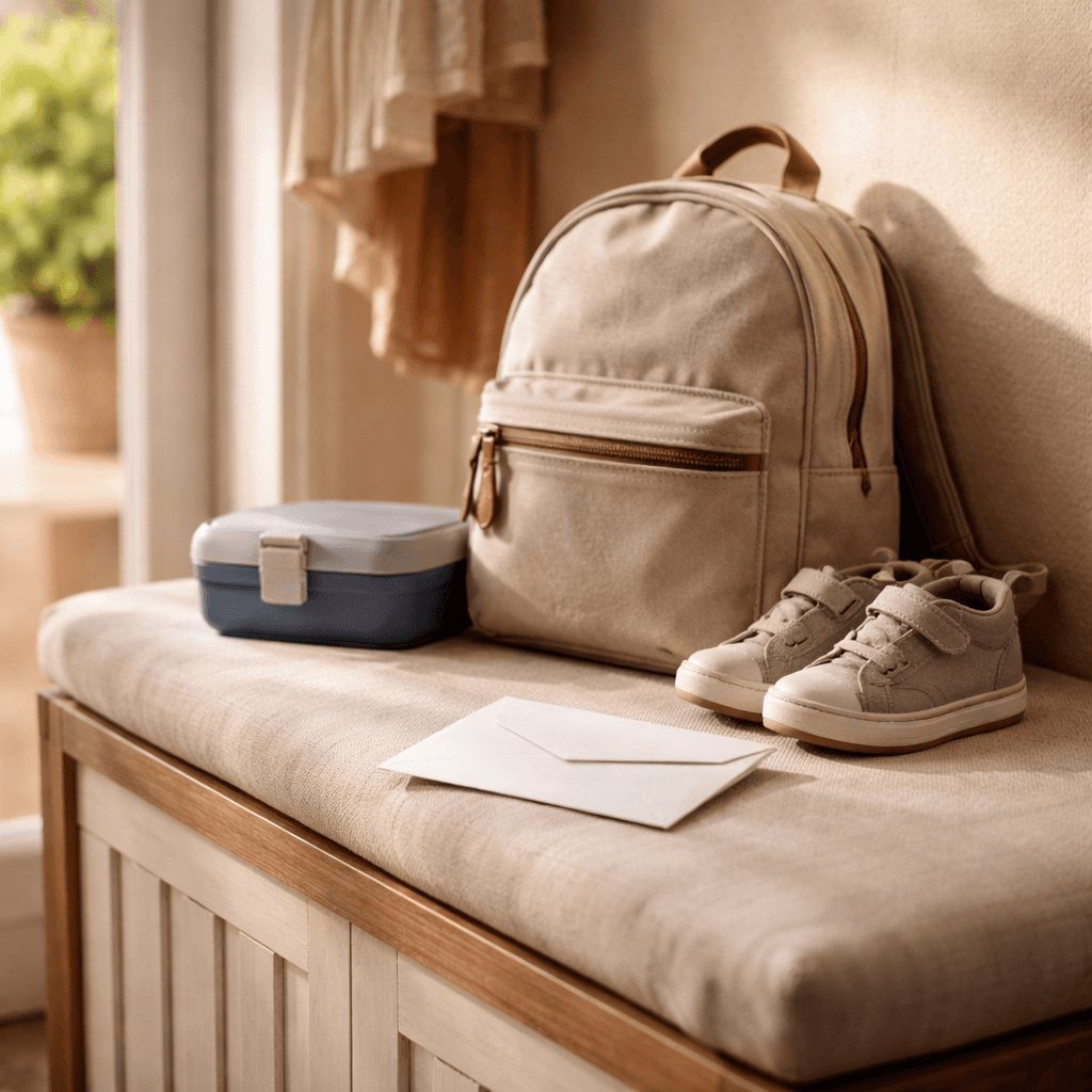 Supporting dependents while waiting for inheritance shown with school items and sealed envelope